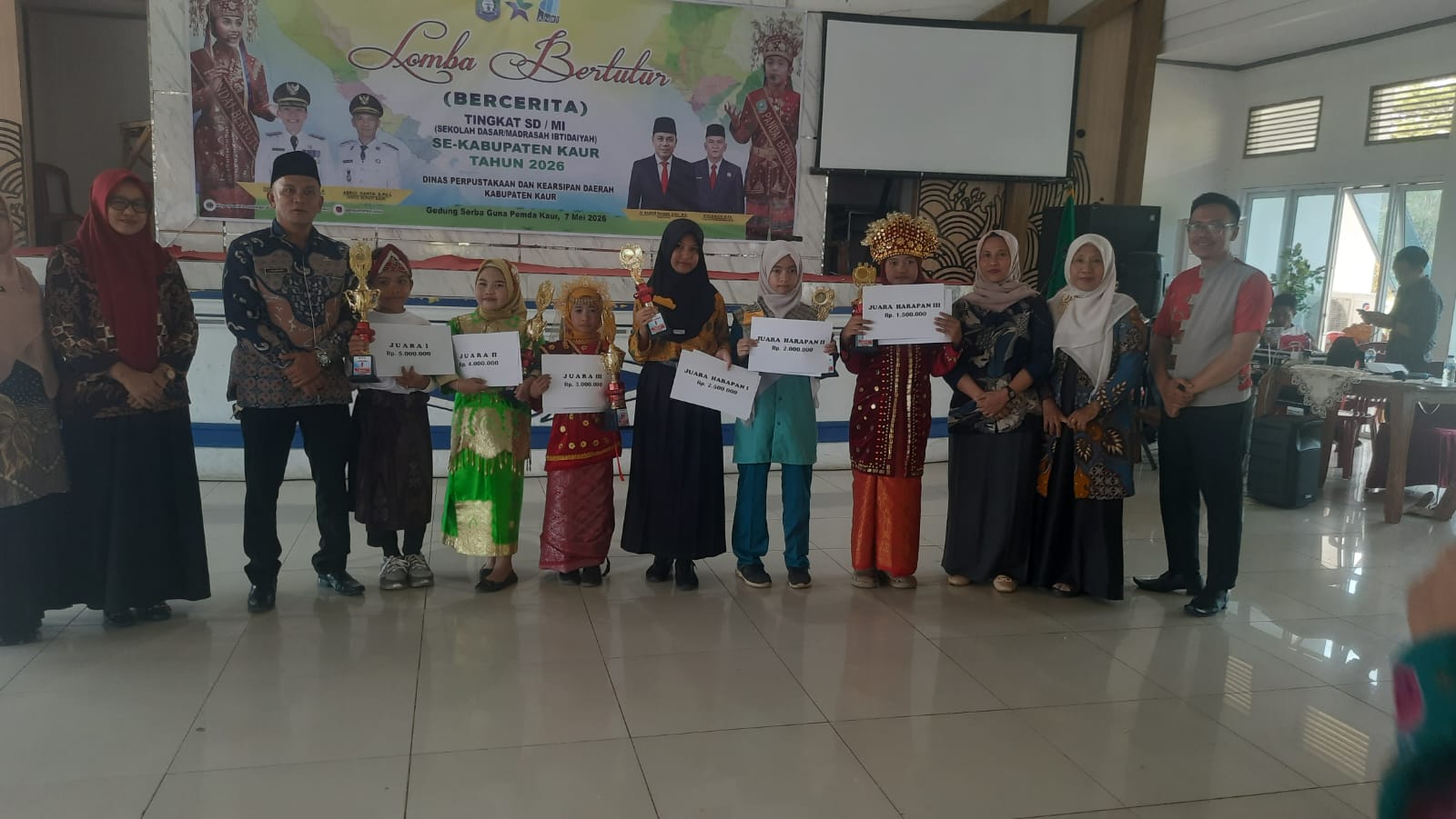 SISWA MIN 1 KAUR RAIH JUARA 2 LOMBA BERTUTUR CERITA TINGKAT KABUPATEN